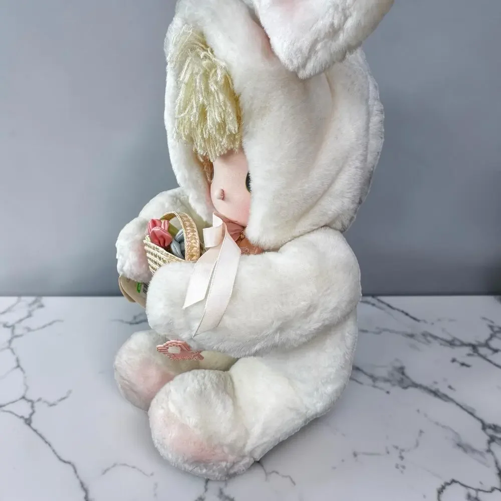 Vintage 1985 Precious Moments Snowflake Bunny Plush Doll #5379 Applause Samuel
